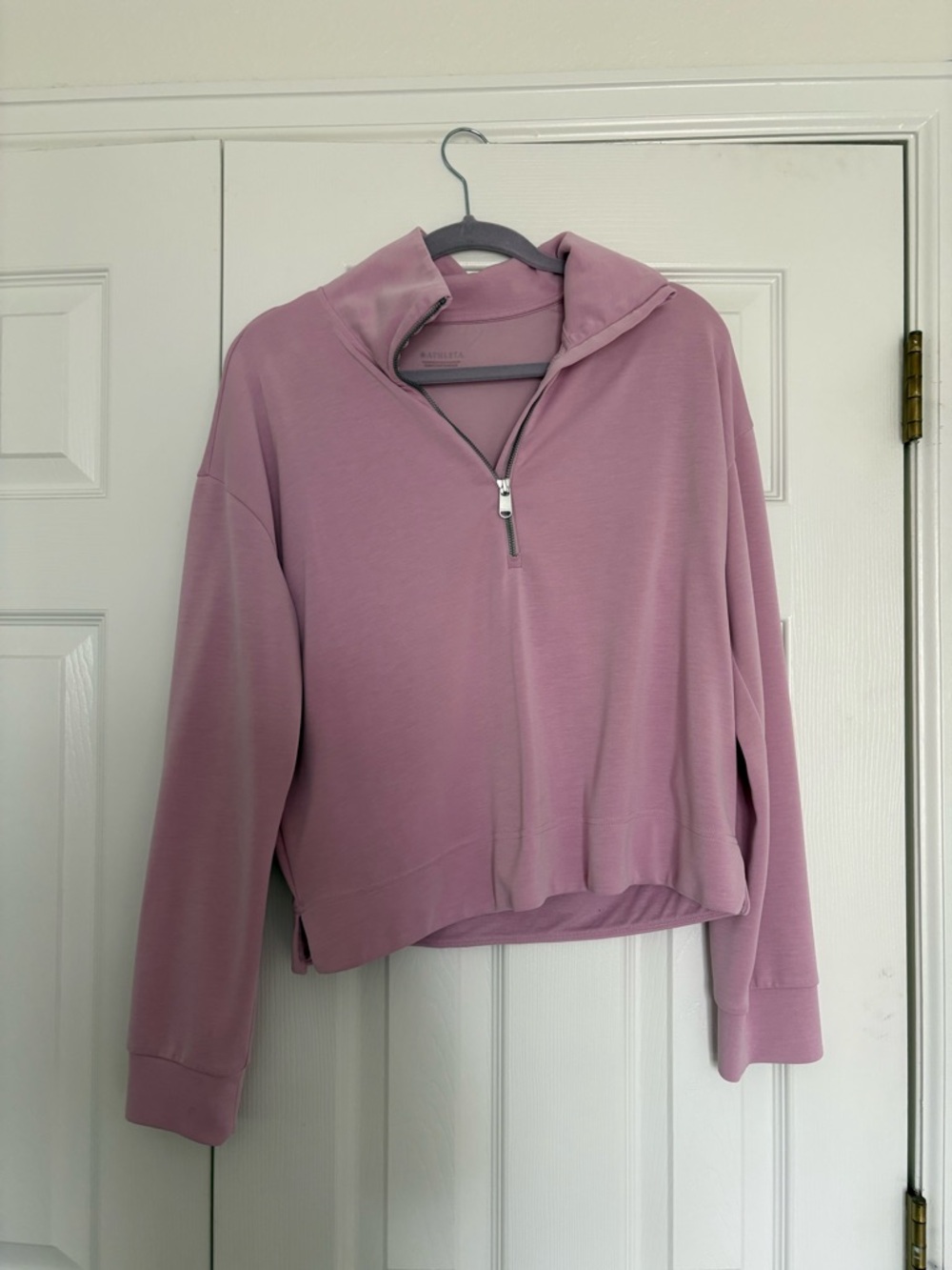 Athleta Pink Half-Zip Pullover